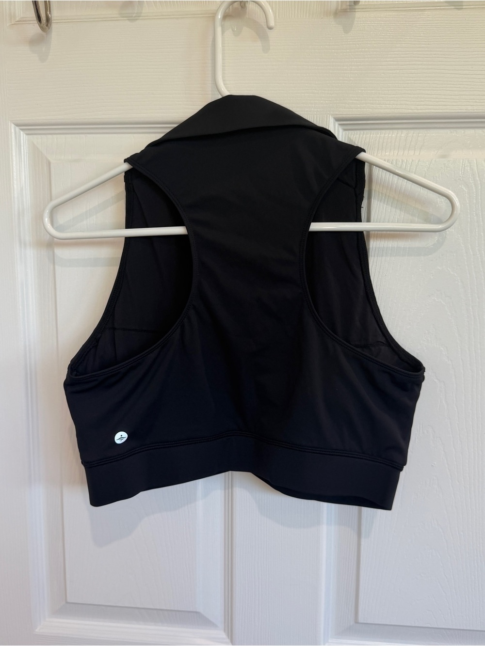 Halara SoftlyZero QuickDry Polo Collar V Neck Racerback Cropped Tennis Tank Top - Picture 5 of 6